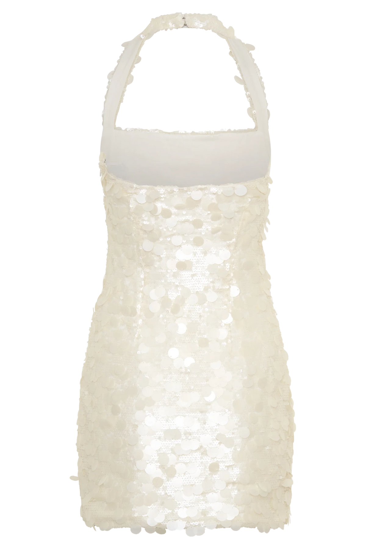 Caralee Sequin Halter Mini Dress - Ivory