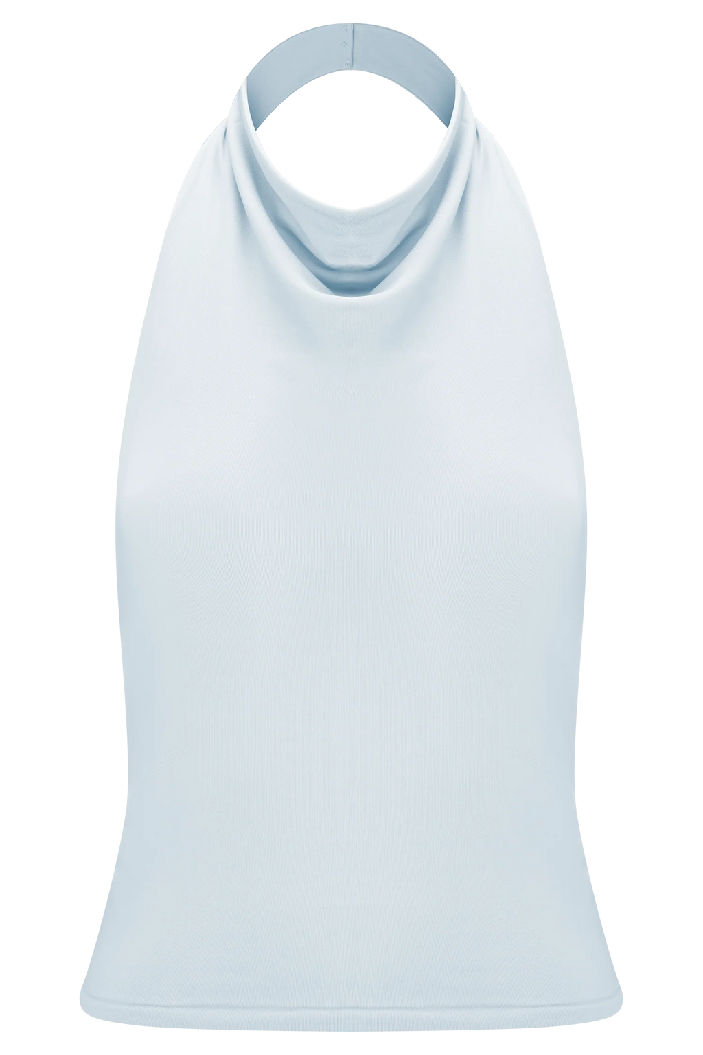 Calandra Slinky Halter Top With Hardware - Pale Blue
