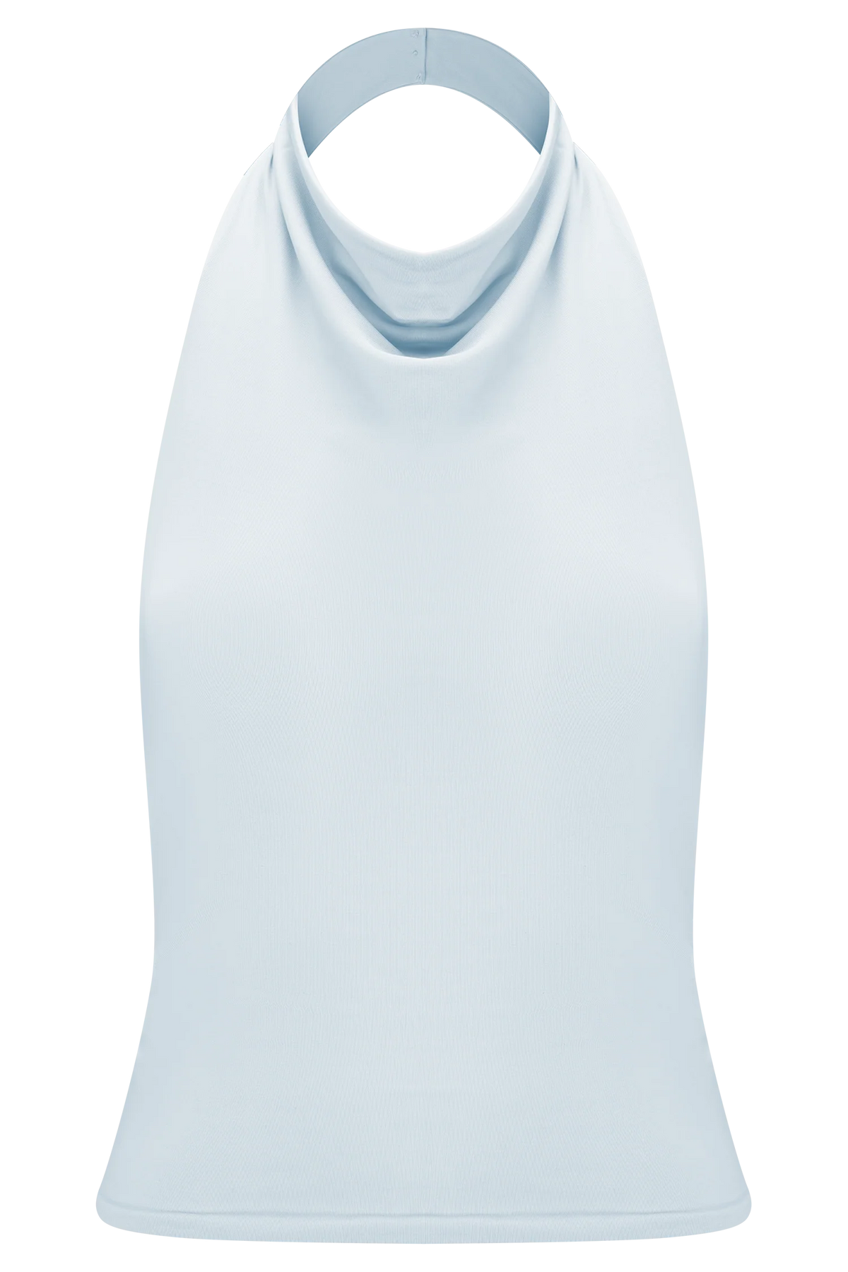 Calandra Slinky Halter Top With Hardware - Pale Blue