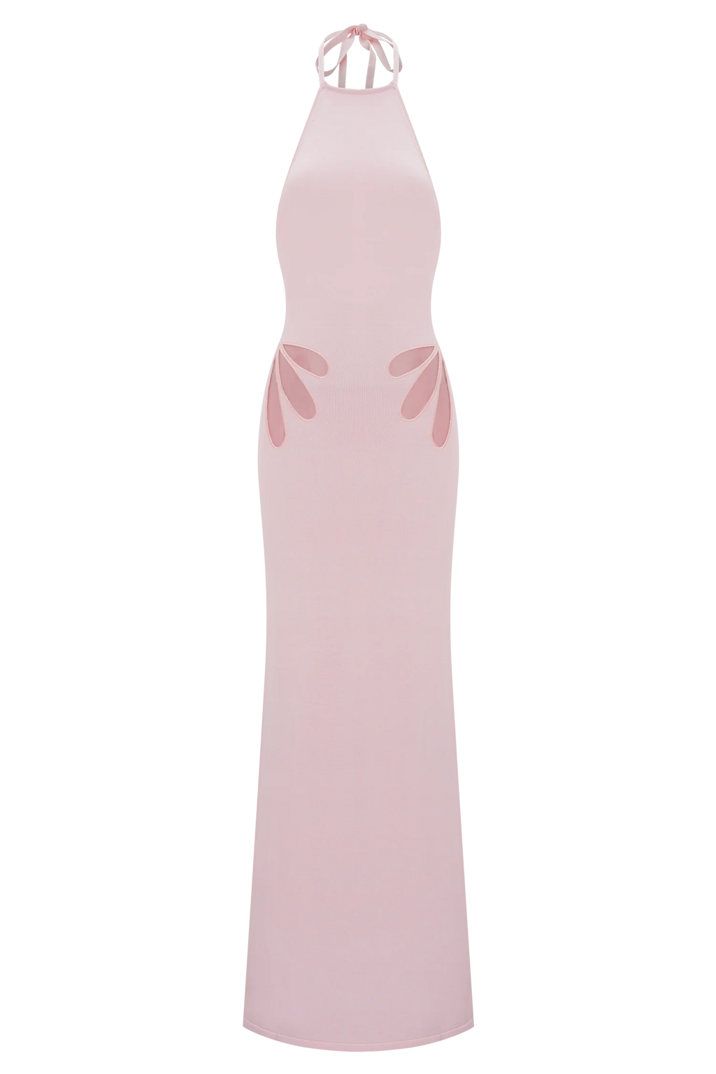 Brock Knit Halter Maxi Dress - Baby Pink