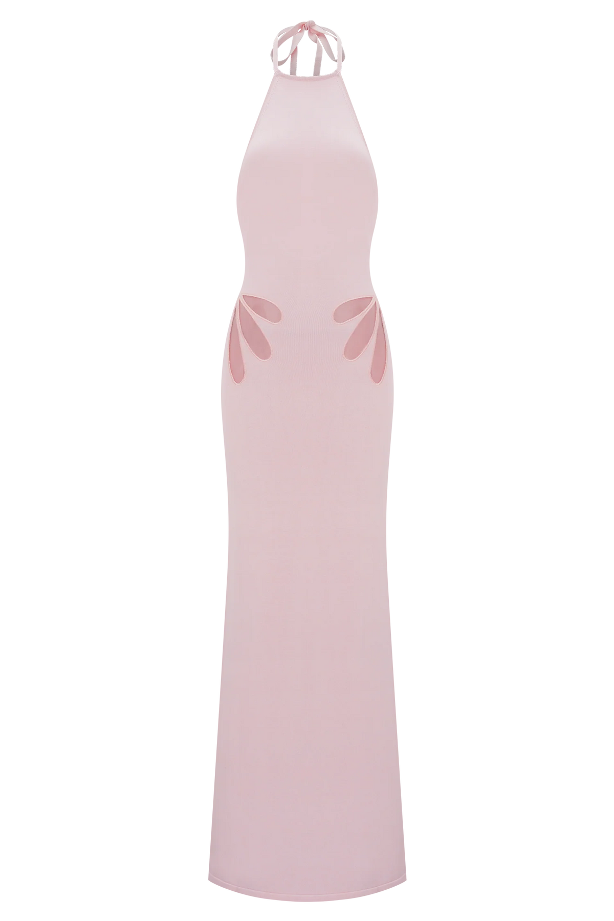 Brock Knit Halter Maxi Dress - Baby Pink