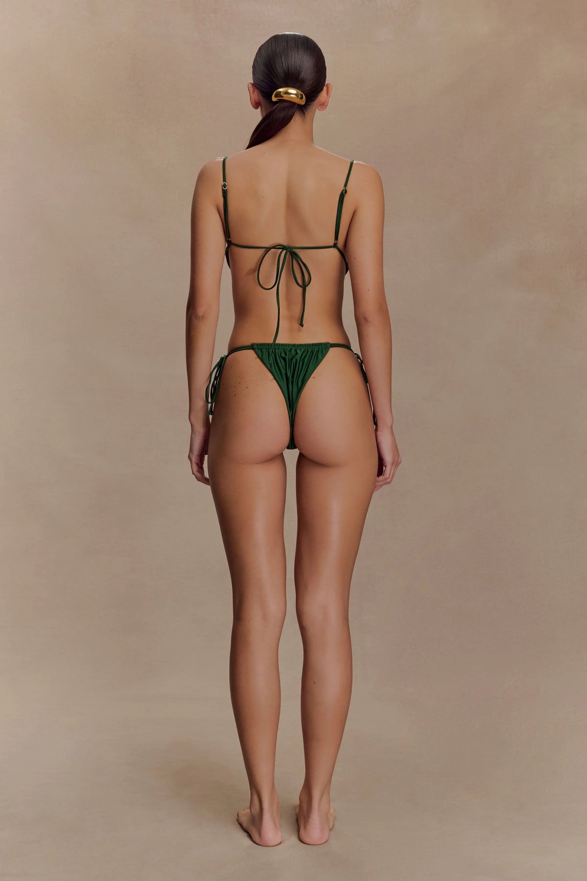 Memphis Beaded Bikini Top - Green