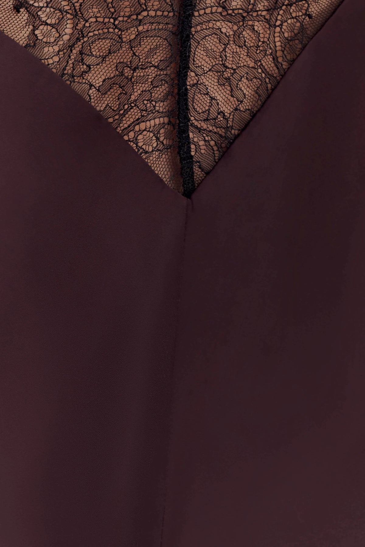 Regina Halter Lace And Satin Mini Dress - Chocolate