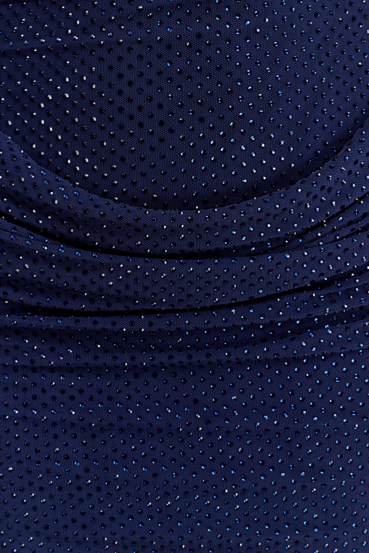 Mattea Diamante Mini Dress With Scarf - Navy