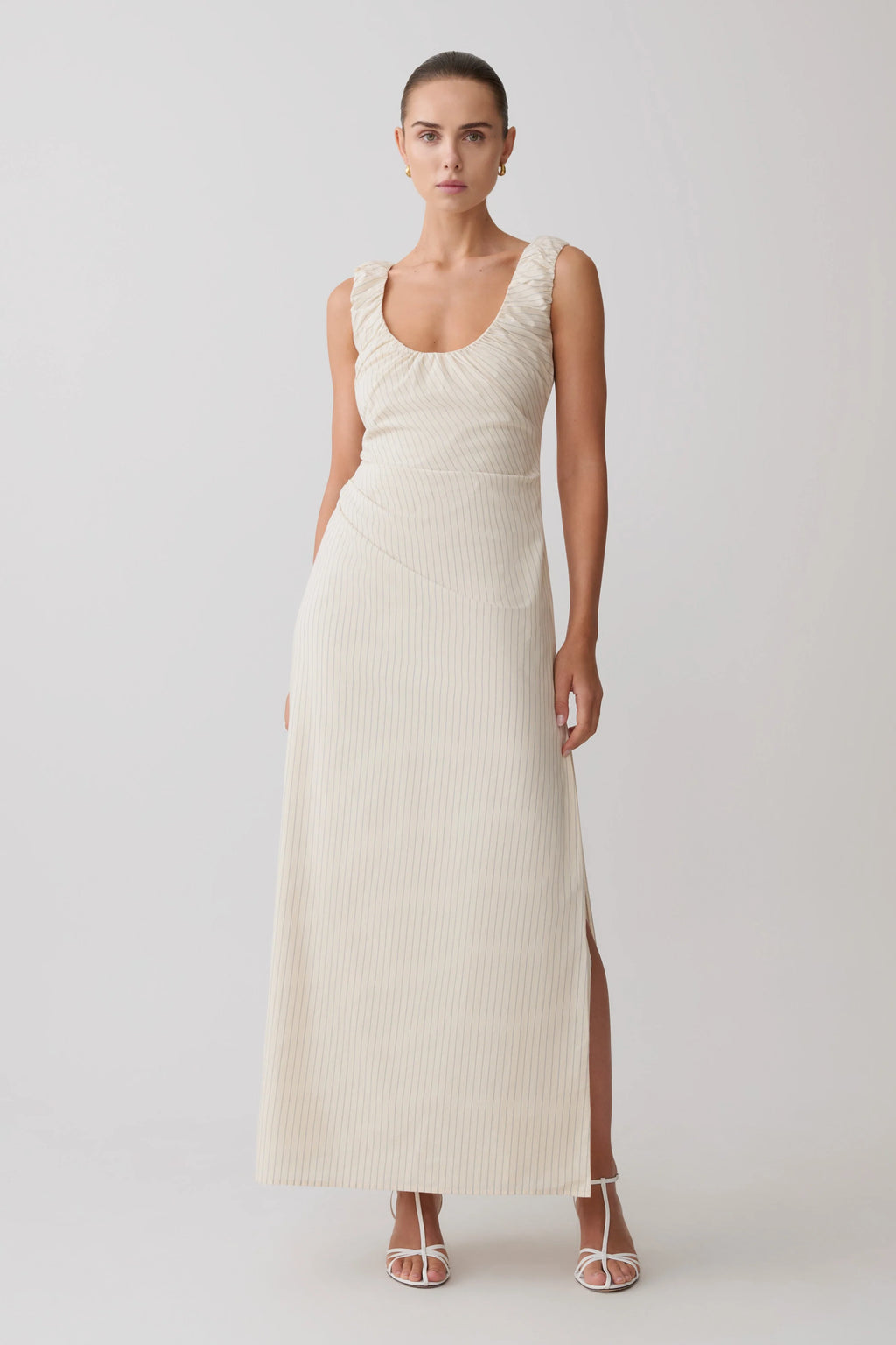 Anisa Scoop Neck Maxi Dress - Stripe