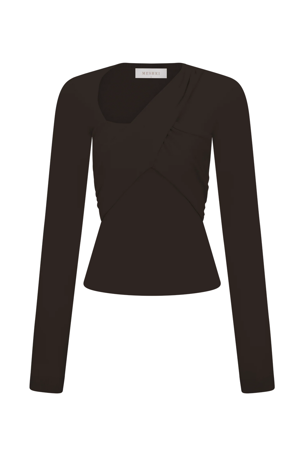 Kaylen Knit Long Sleeve Top - Dark Chocolate