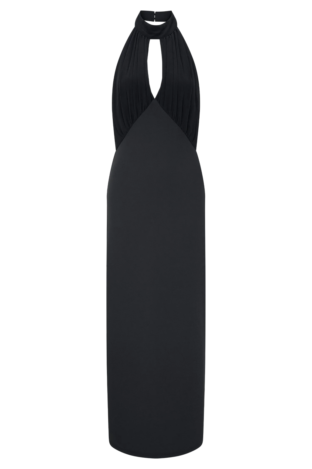 Mierah Halter Midi Dress - Black