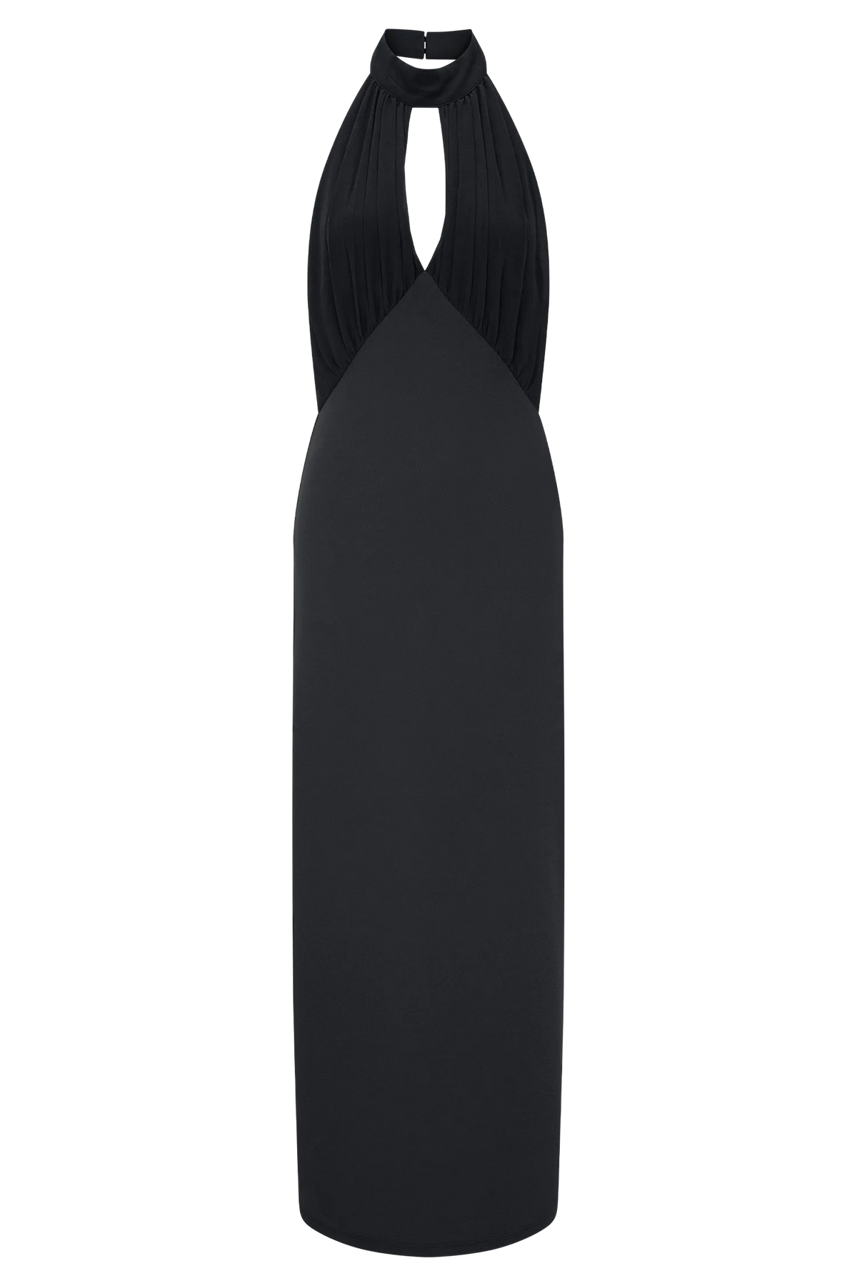 Mierah Halter Midi Dress - Black