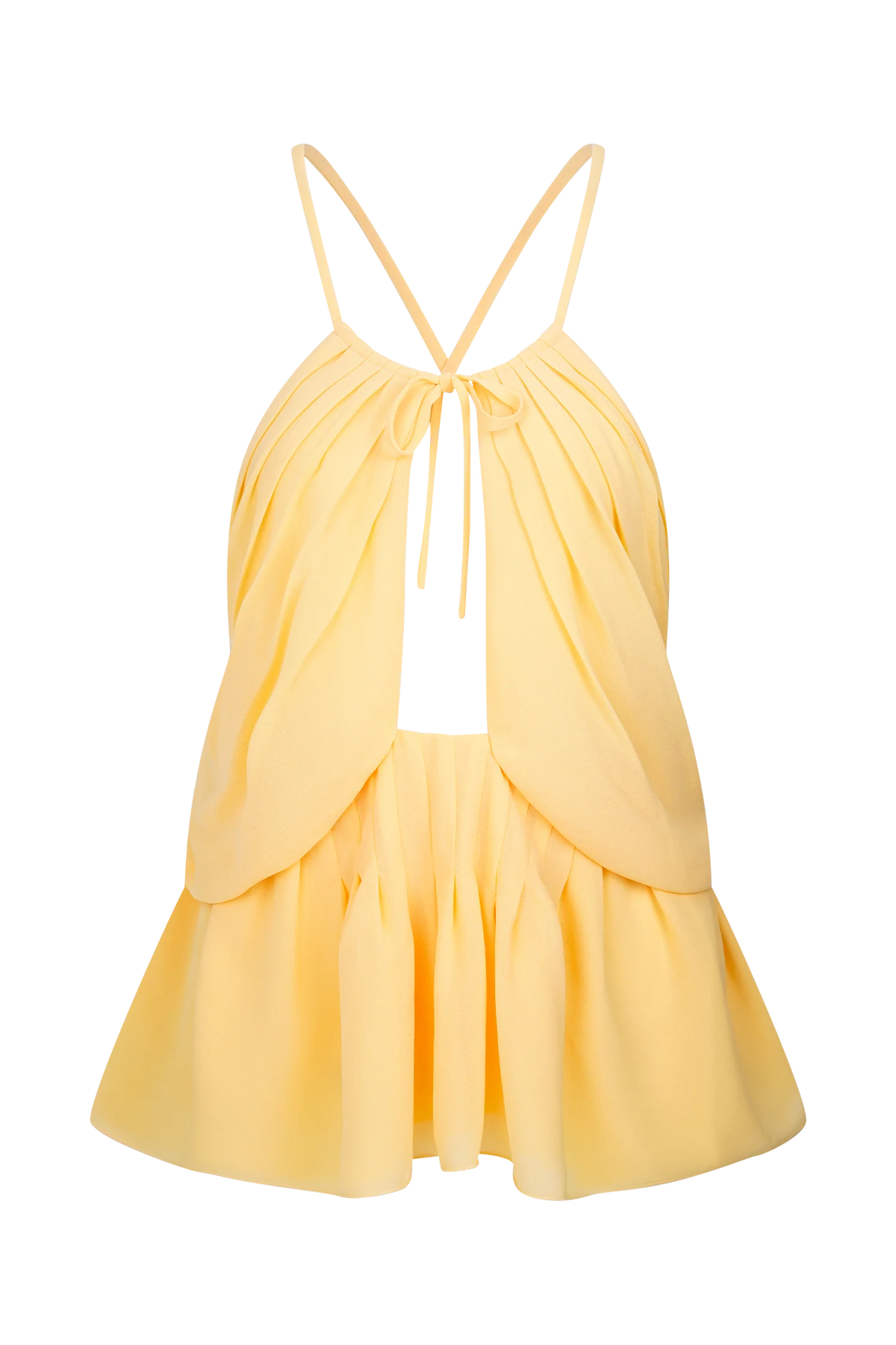 Korra Chiffon Halter Top - Butterscotch