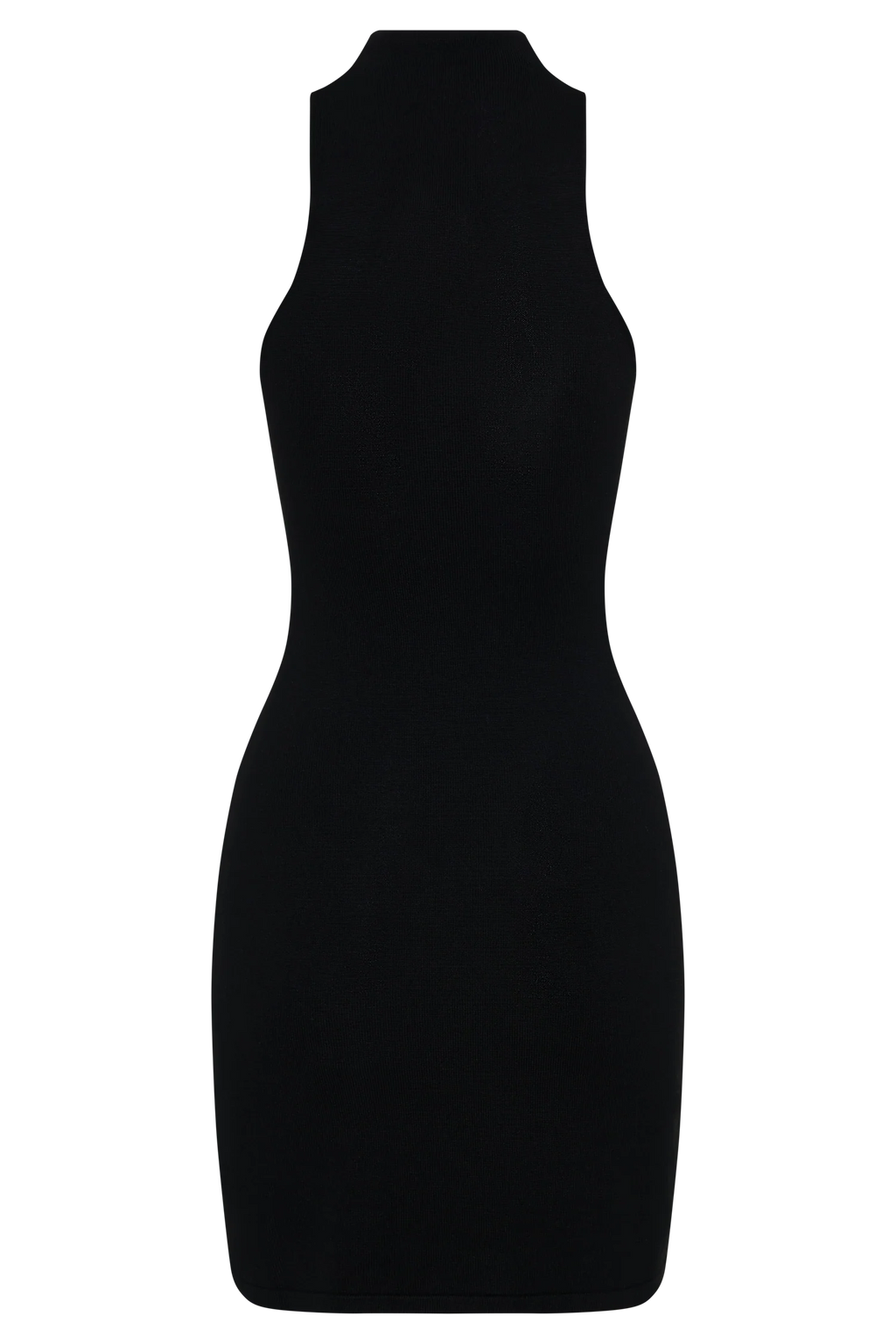 Hector Halter Neck Knit Mini Dress - Black