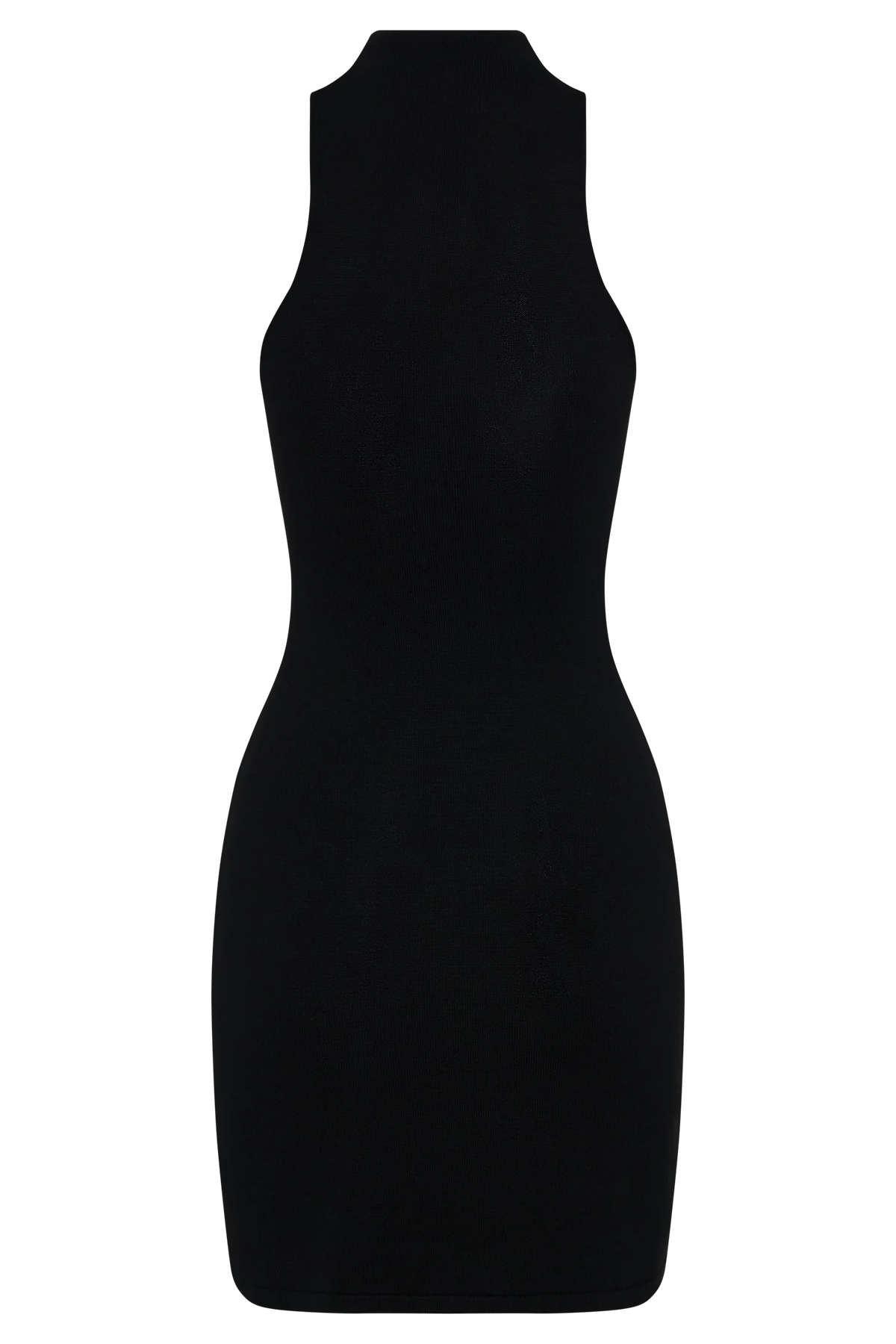 Hector Halter Neck Knit Mini Dress - Black