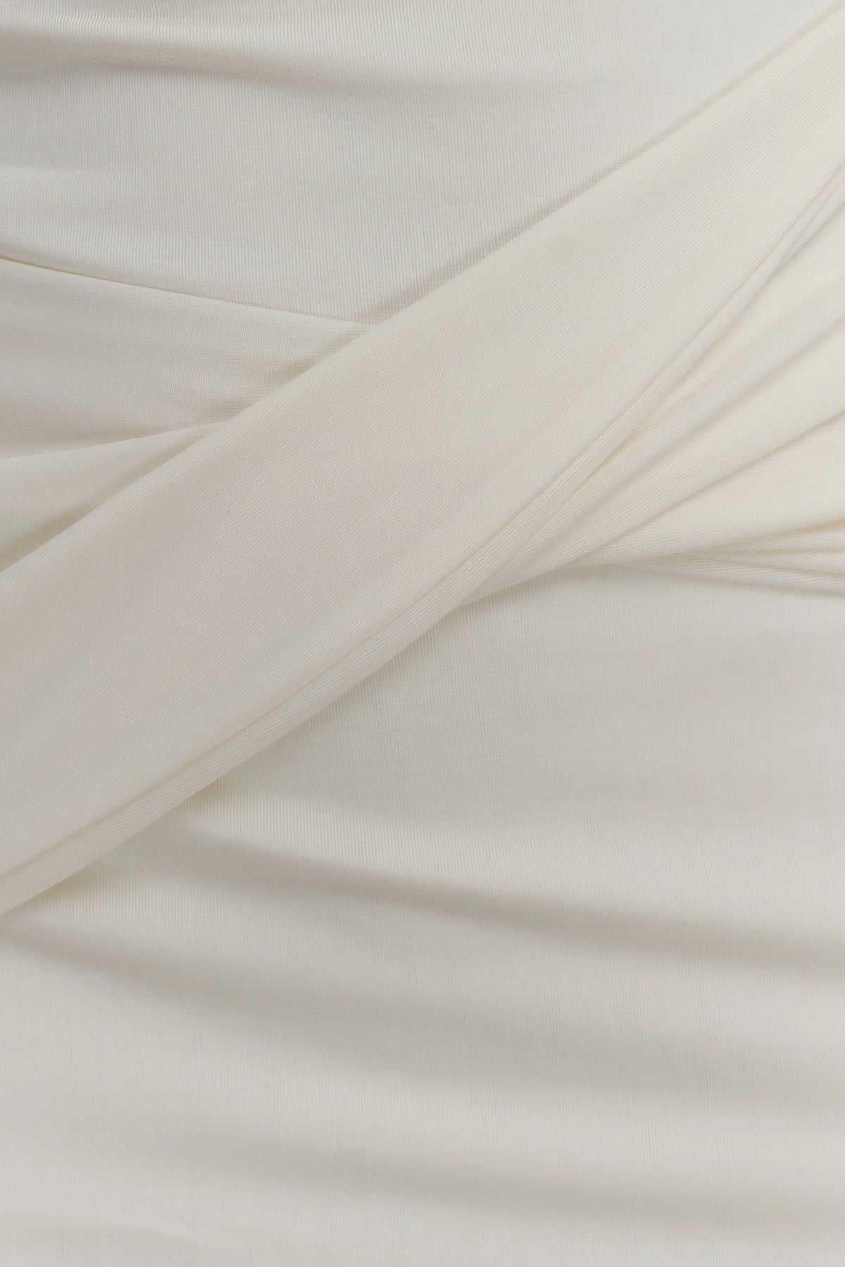 Henley Slinky Drape Mini Dress - Ivory