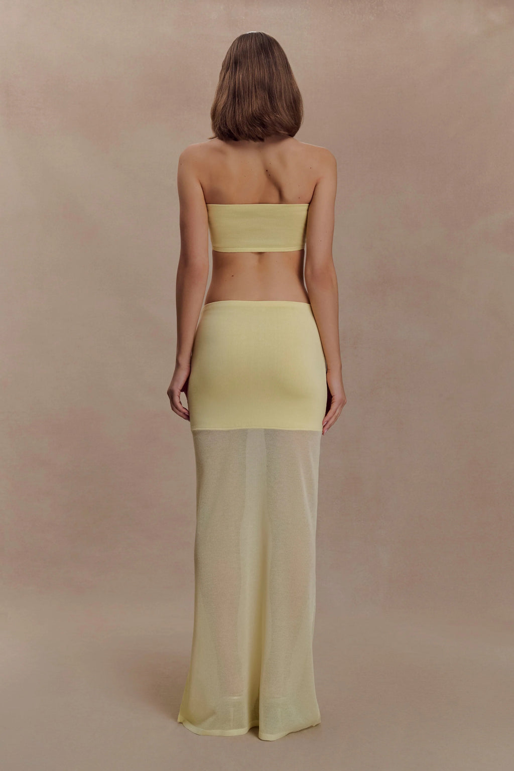 Tanyel Knit Bandeau Top - Lemon