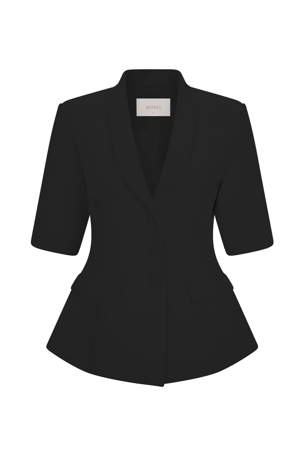 Opal Puff Sleeve Suiting Top - Black