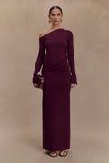 Miles Knit Maxi Skirt - Plum