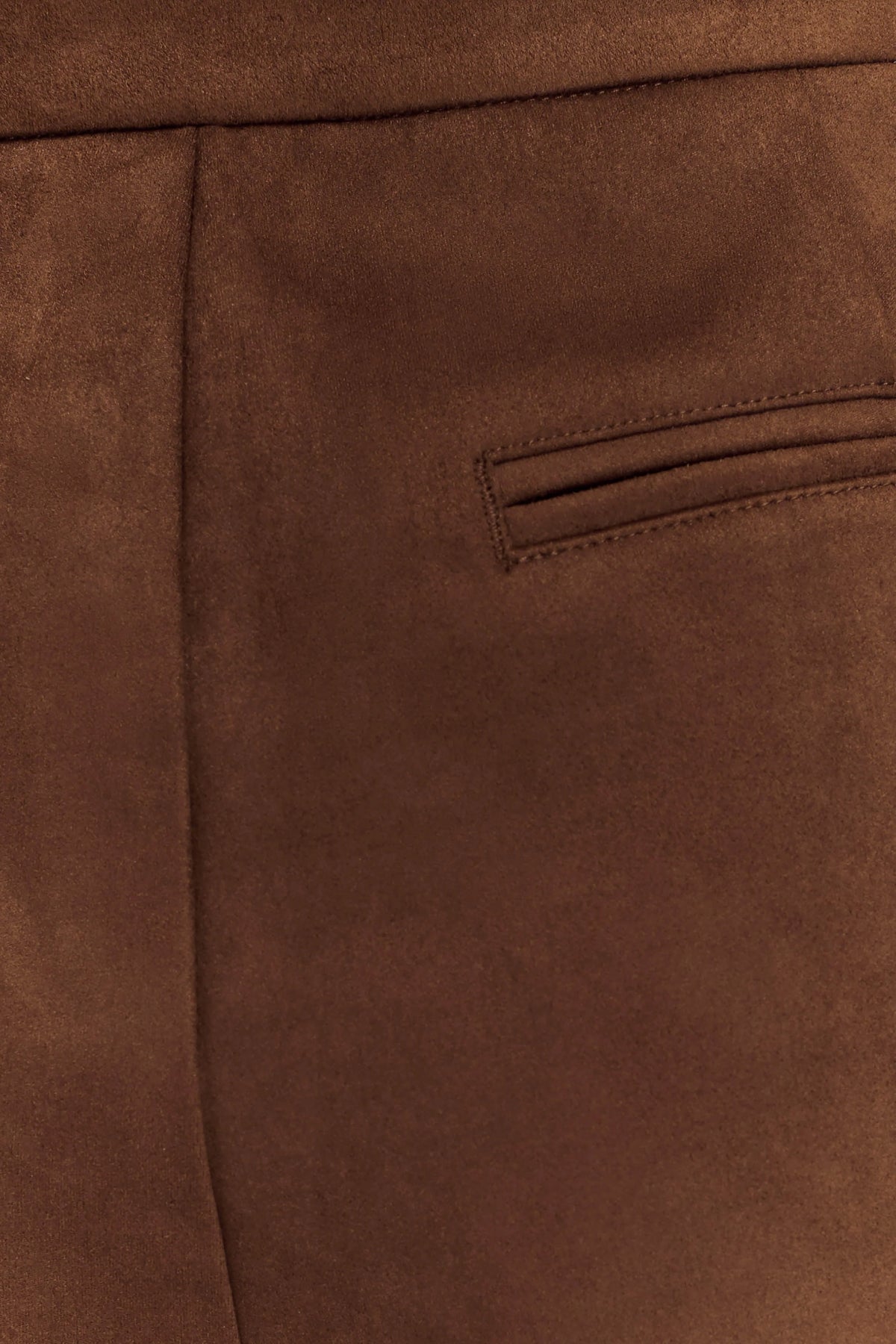 Sally Faux Suede Short - Milk Chocolate
