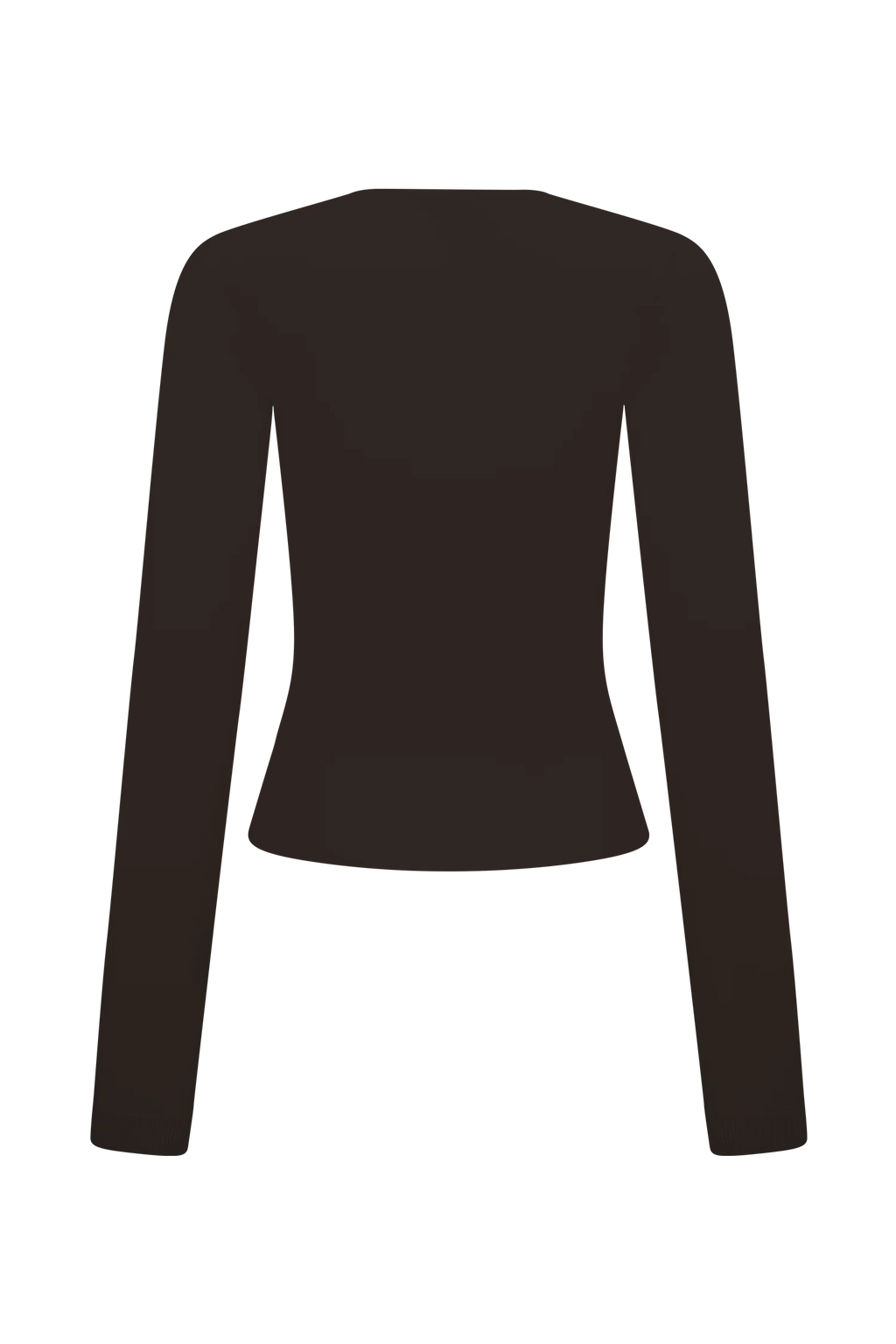 Kaylen Knit Long Sleeve Top - Dark Chocolate