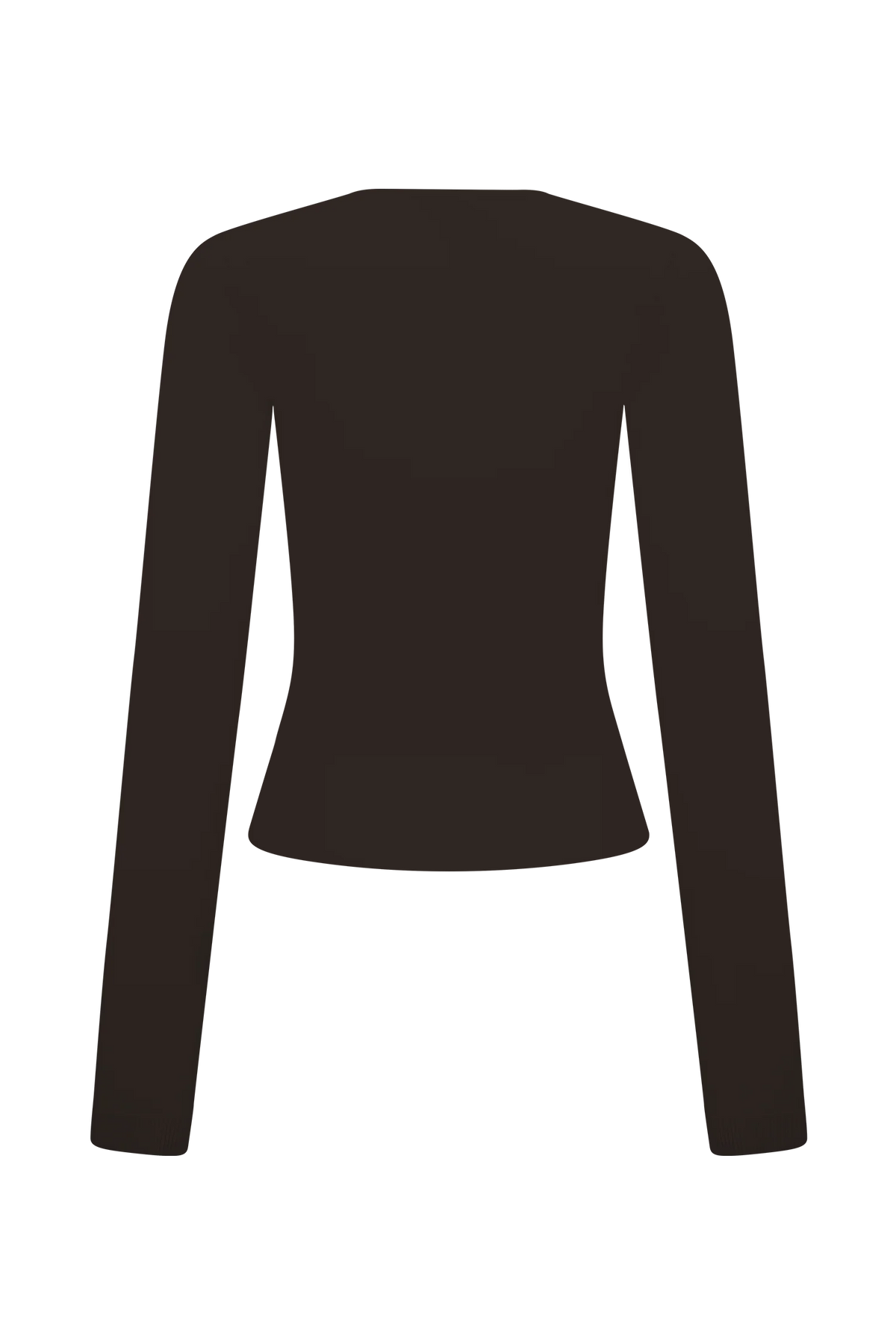 Kaylen Knit Long Sleeve Top - Dark Chocolate