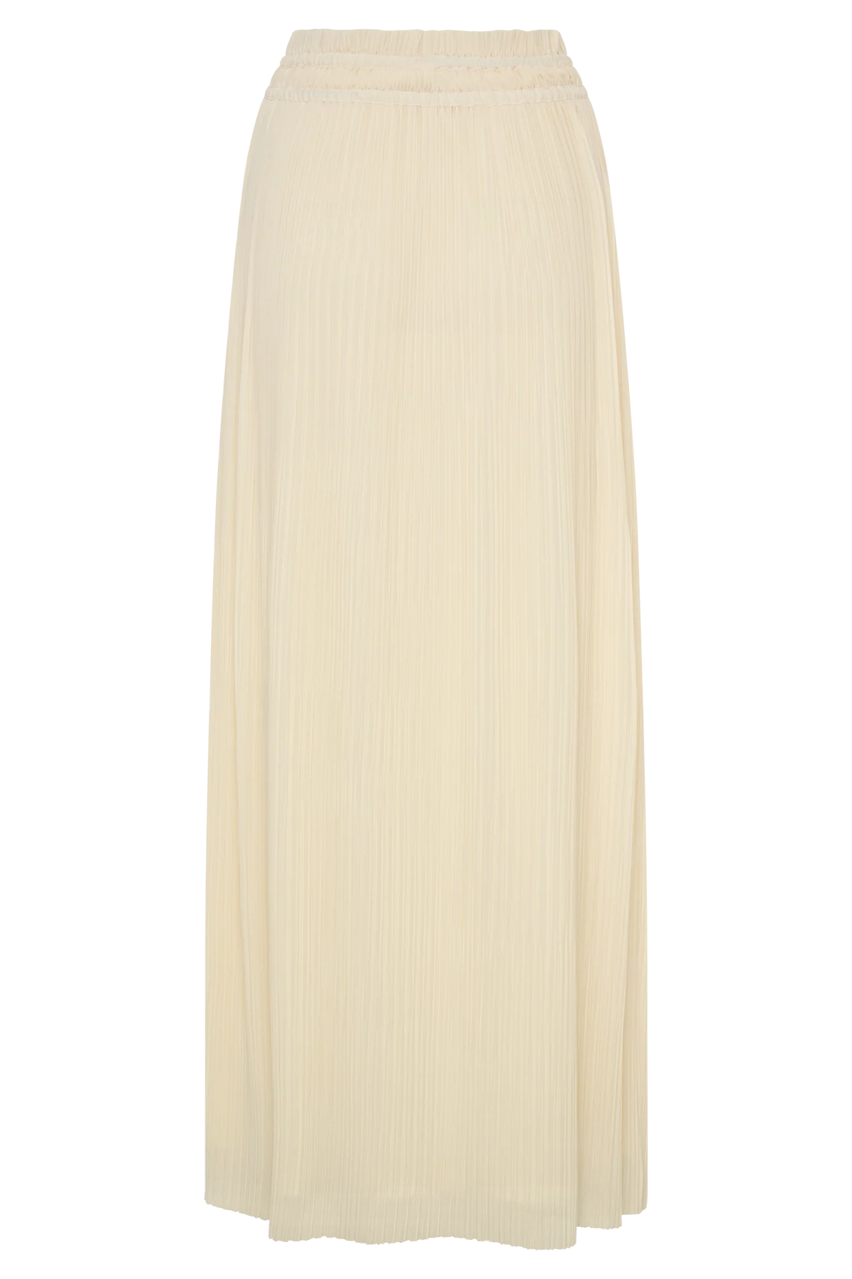 Amaris Gathered Plisse Maxi Skirt - Lemon