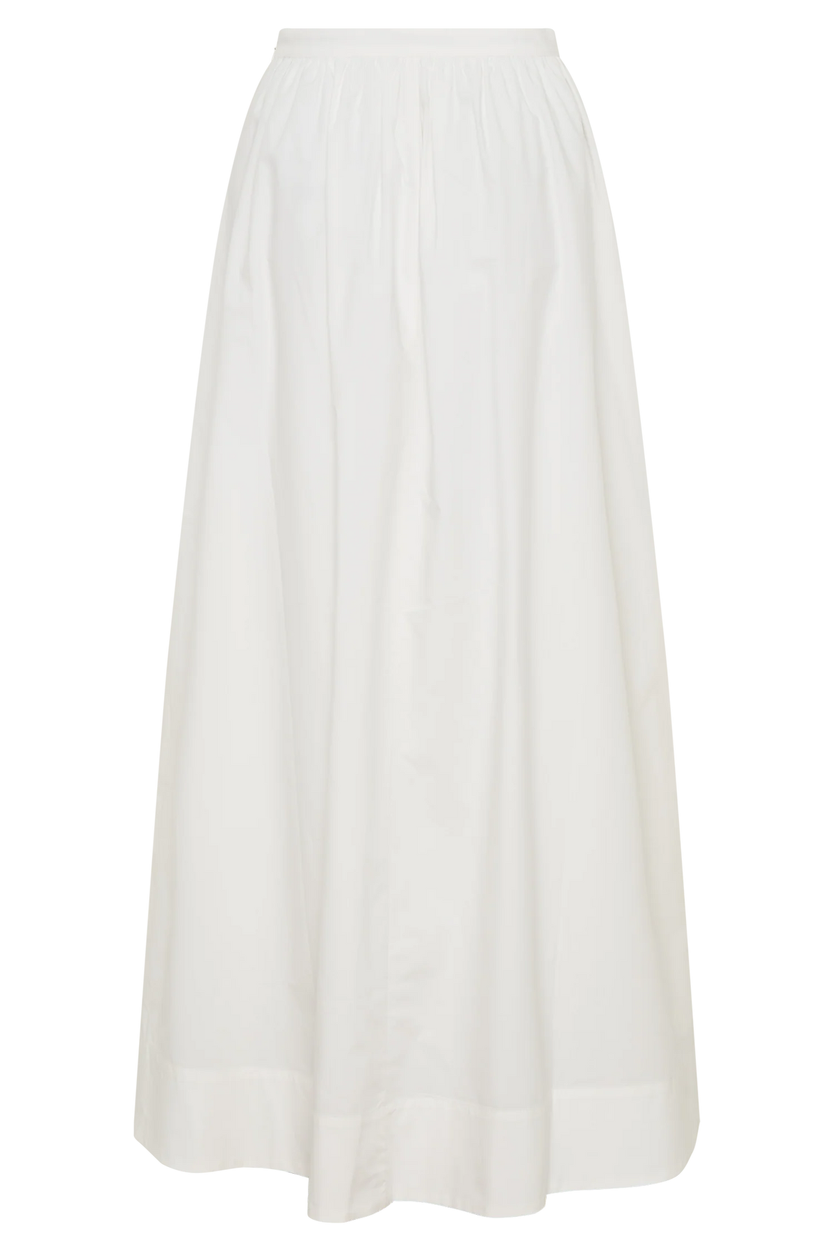River Gathered Maxi Skirt - White