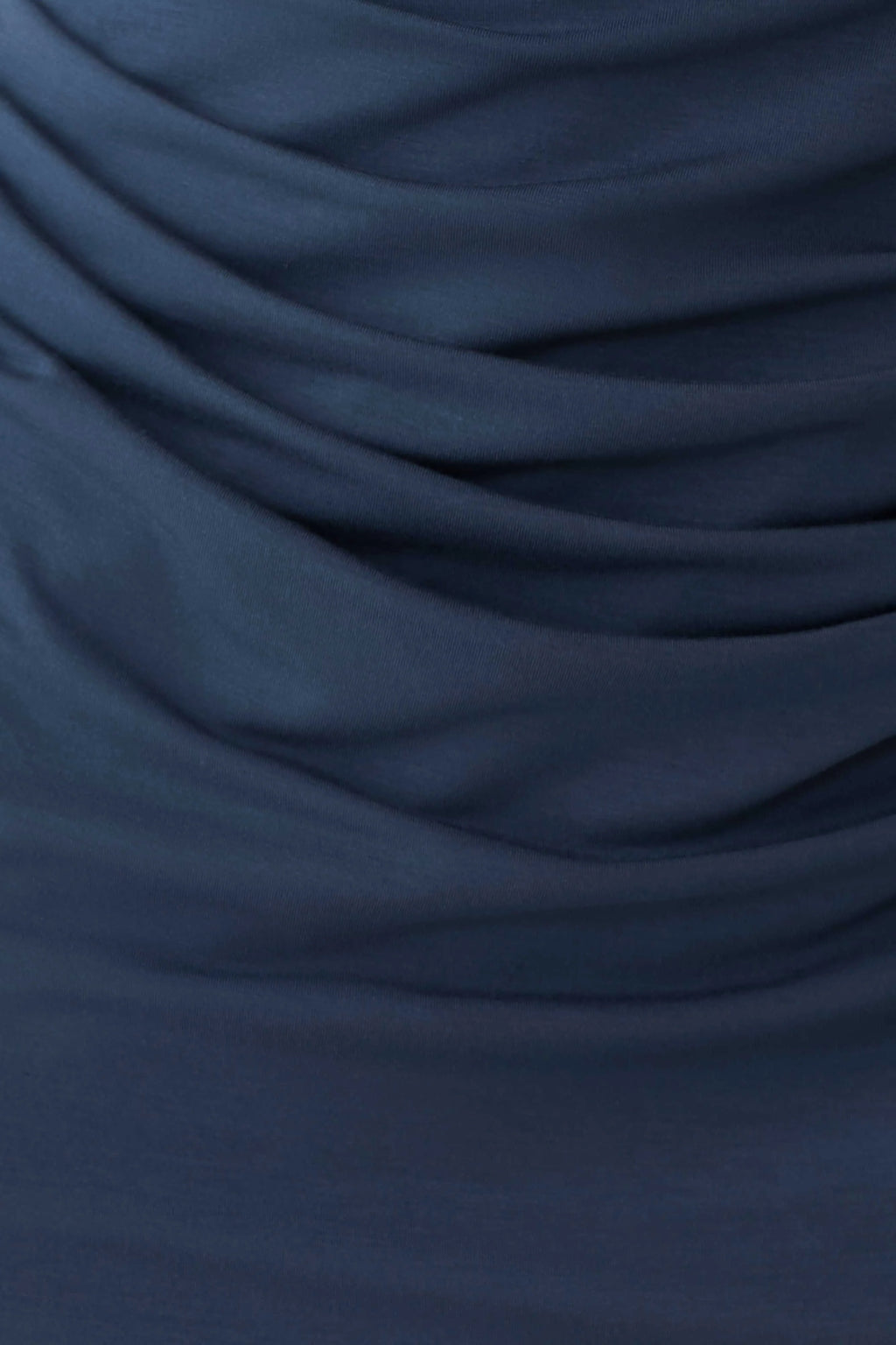 Vina Gathered Jersey Midi Dress - Ink Blue