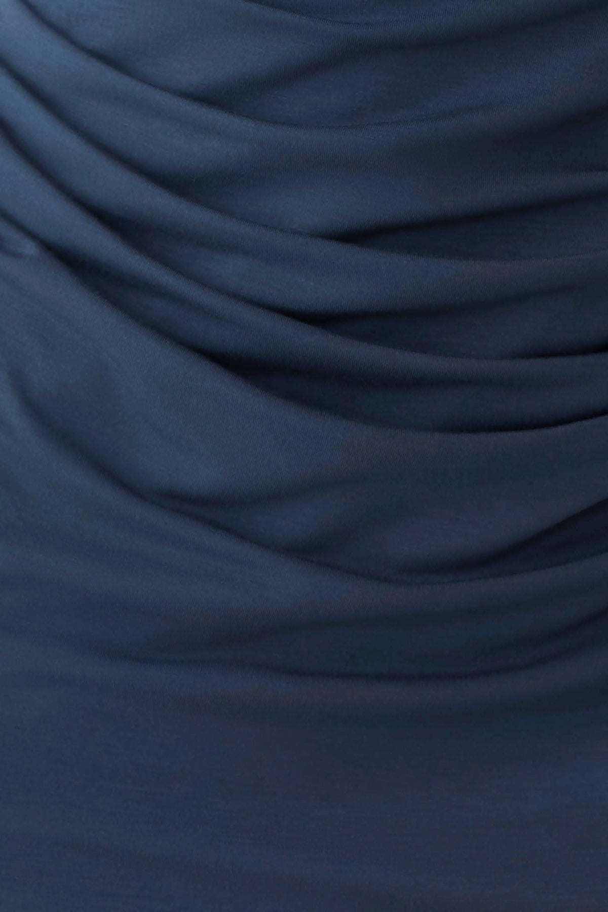 Vina Gathered Jersey Midi Dress - Ink Blue