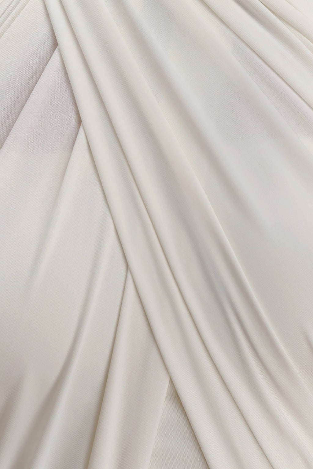 Indira Gathered Slinky Halter Maxi Dress - Ivory