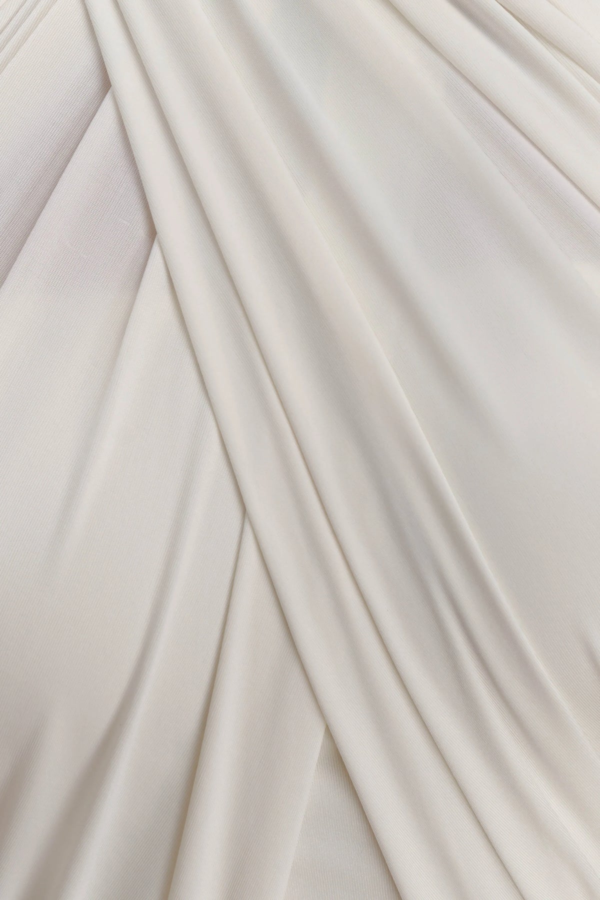 Indira Gathered Slinky Halter Maxi Dress - Ivory