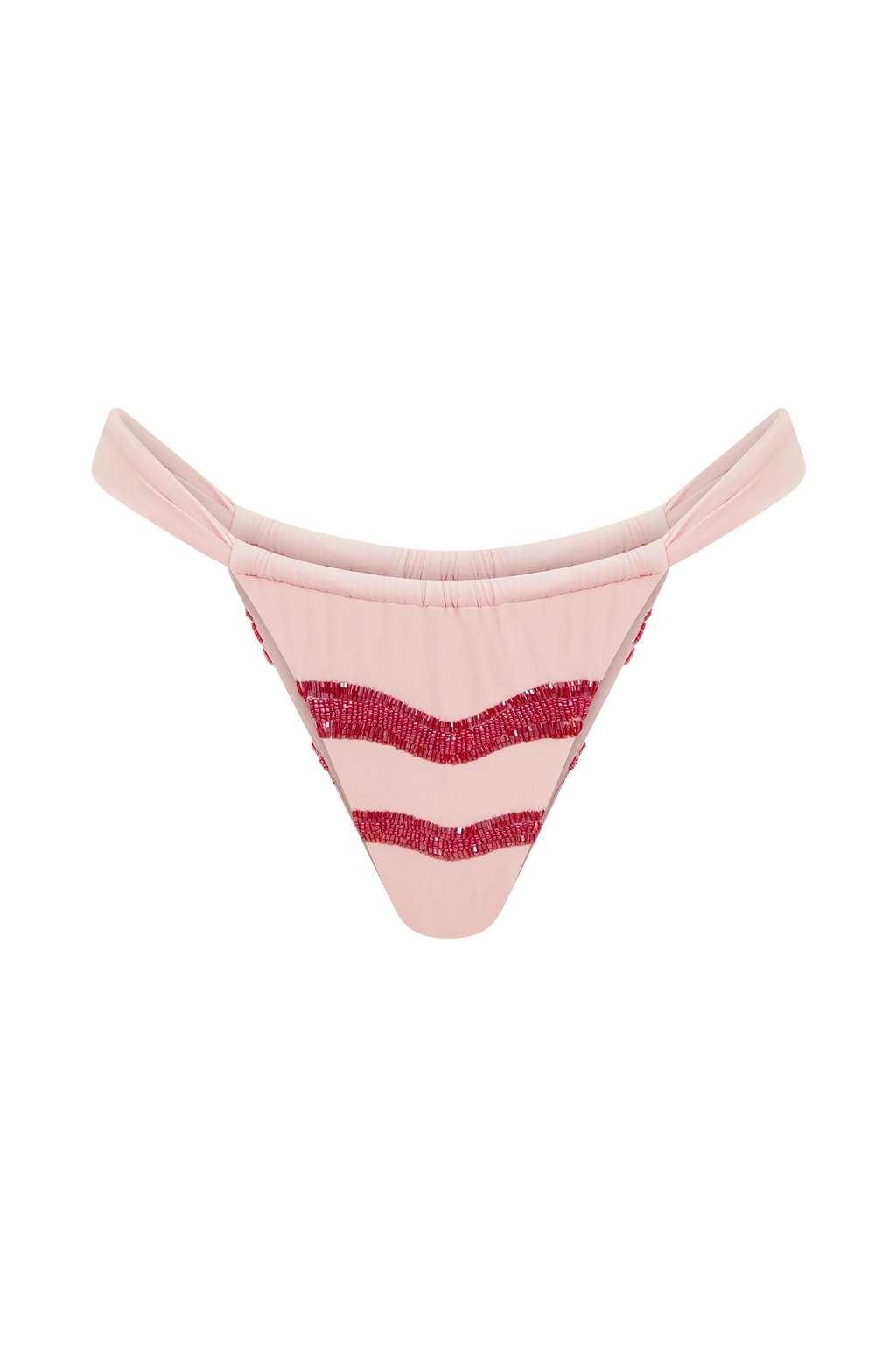Robyn Beaded Bikini Bottom - Pink
