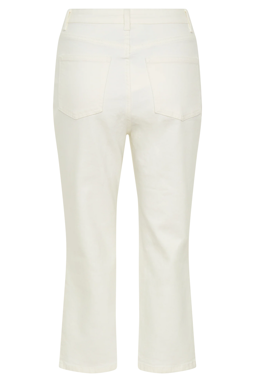 Mary Denim Capris - White