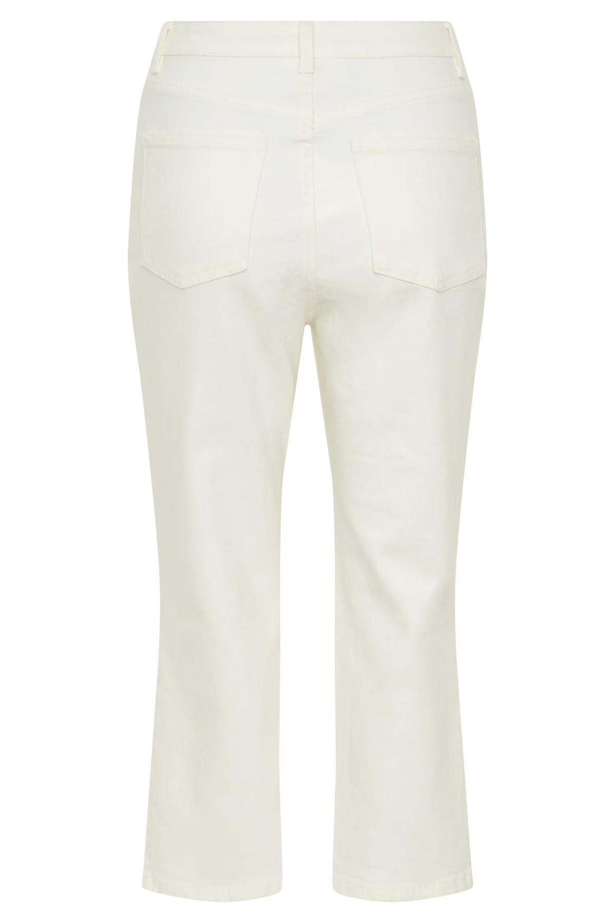 Mary Denim Capris - White