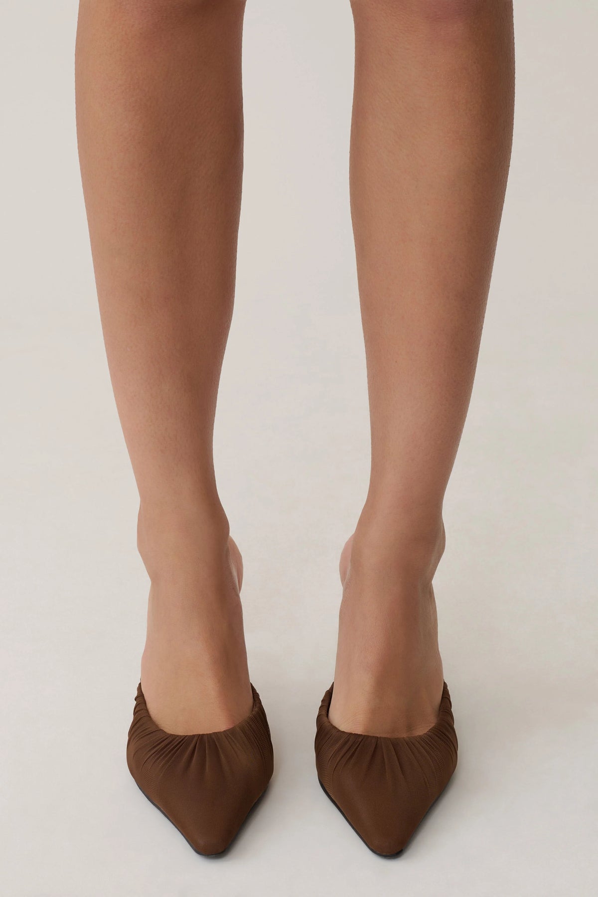Bao Mesh Pointed Heel - Chocolate