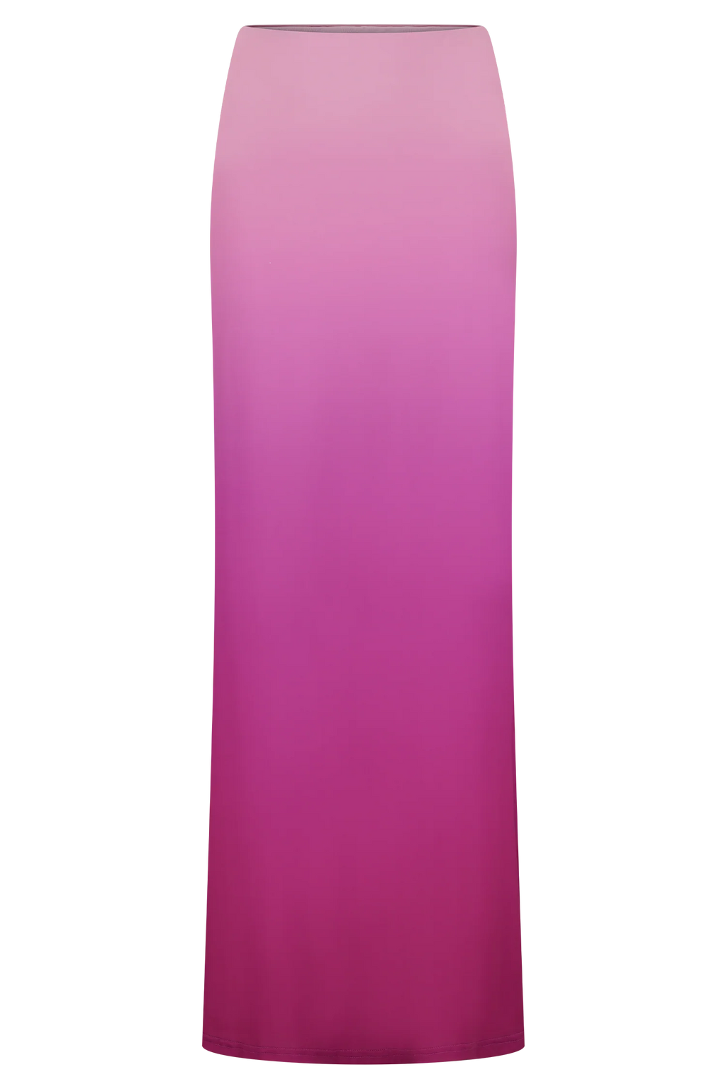 Bruna Slinky Fishtail Maxi Skirt - Ombre Pink