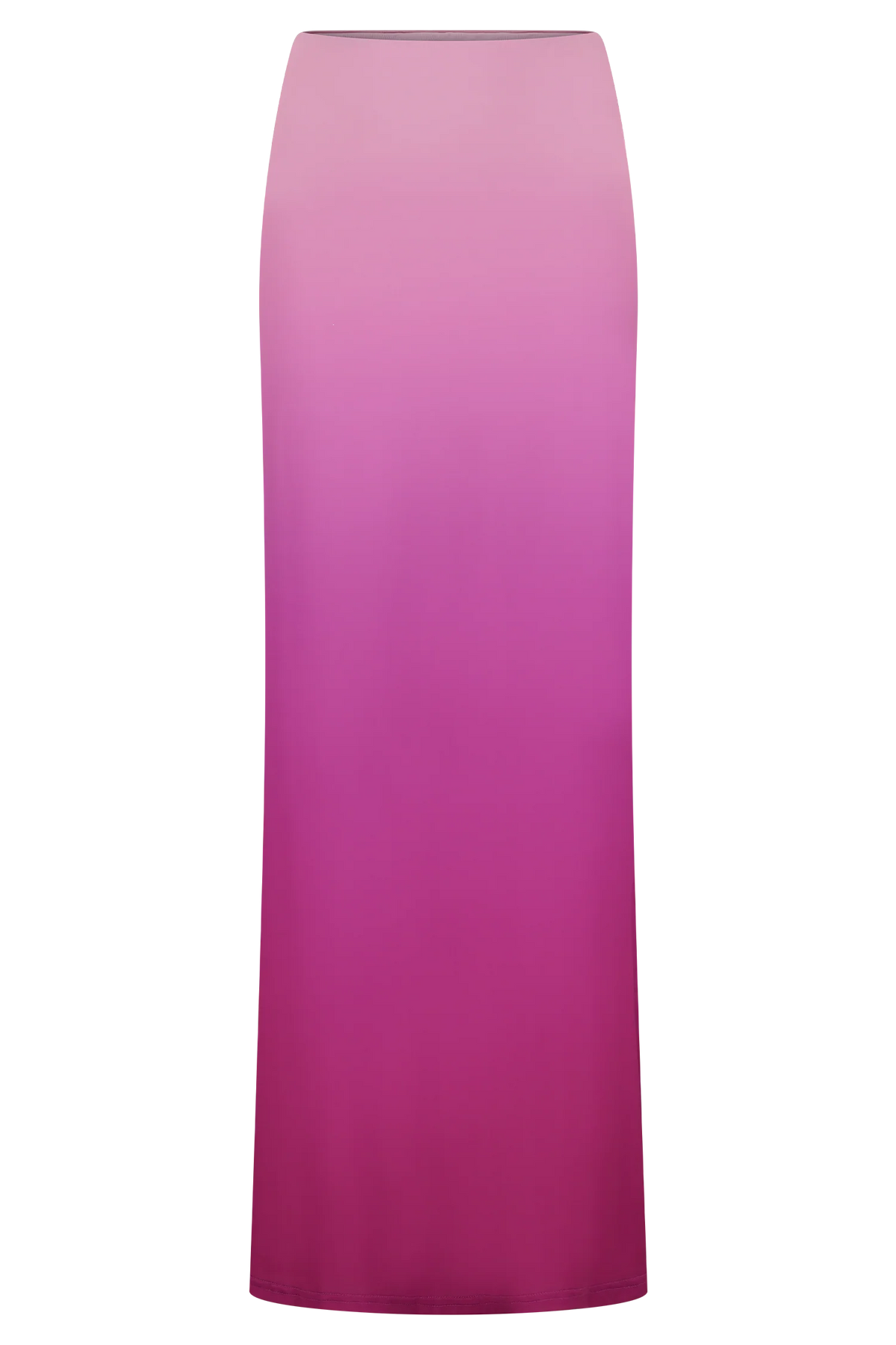 Bruna Slinky Fishtail Maxi Skirt - Ombre Pink