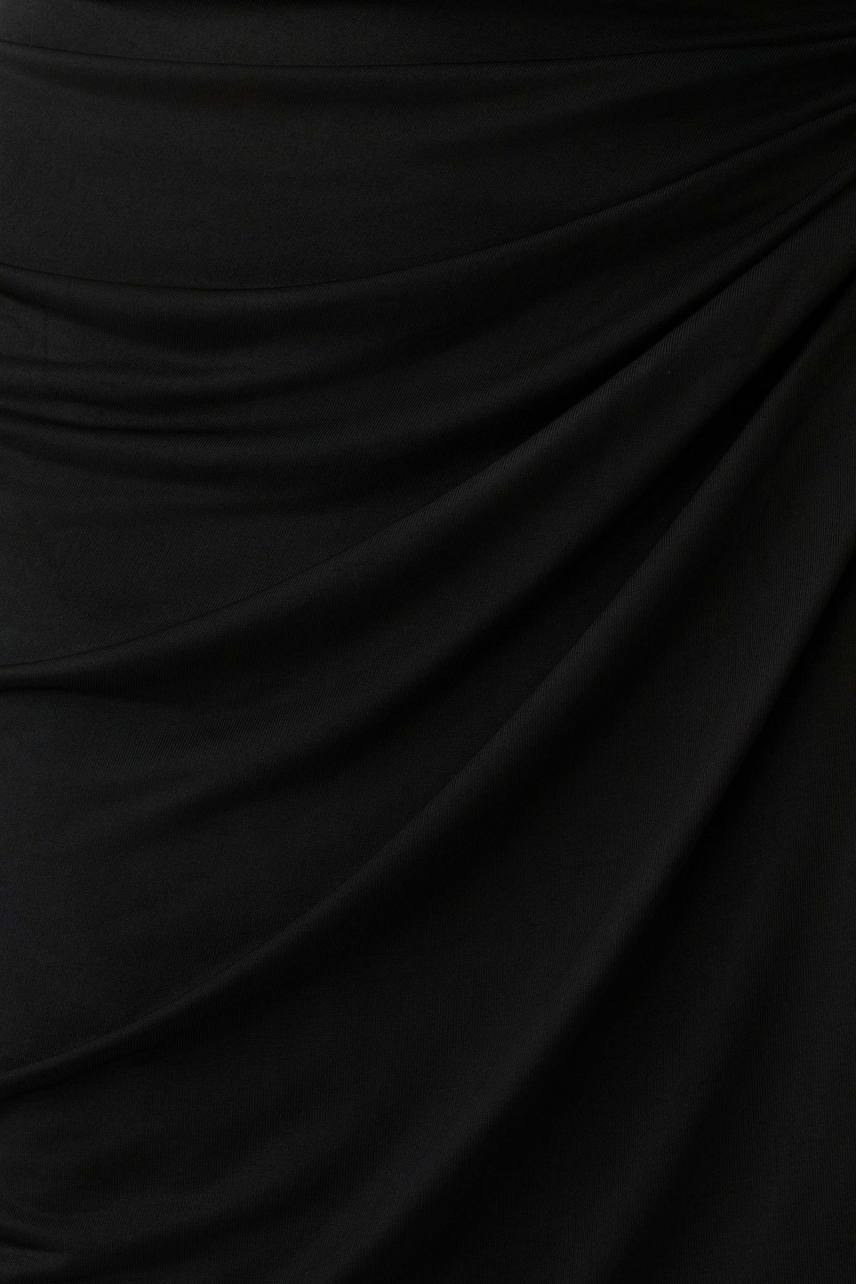 Alyn Off Shoulder Draped Mini Dress - Black