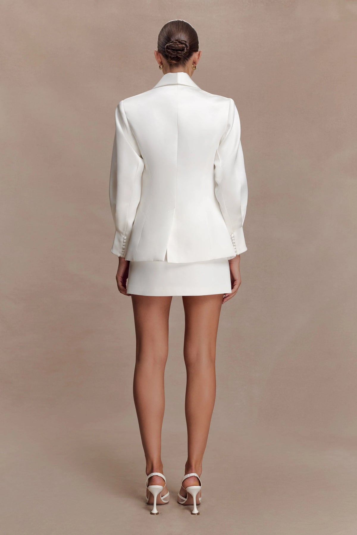 Kylie Satin Mini Skirt - Ivory
