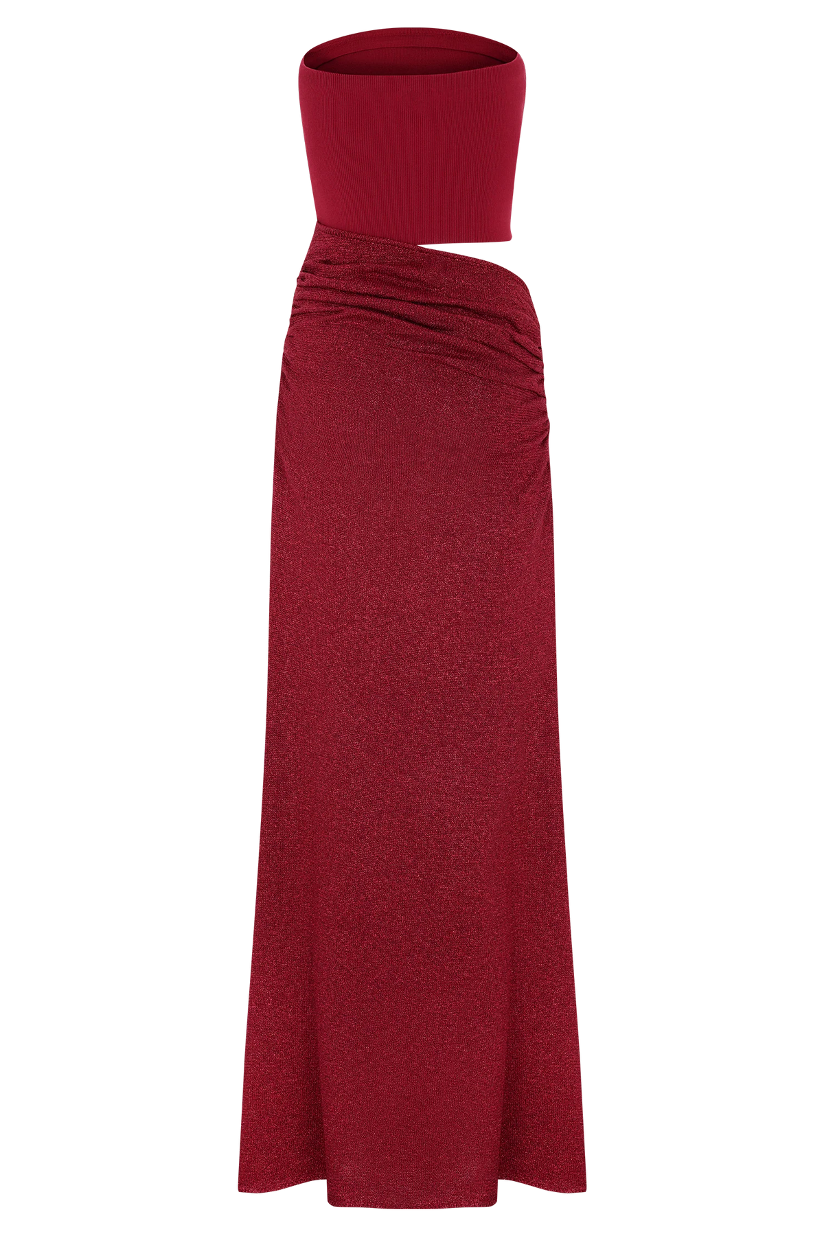 Jasiel Strapless Knit Maxi Dress - Red