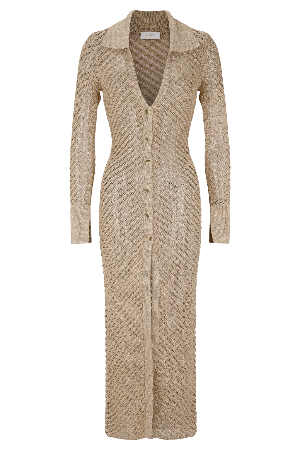 Waverley Metallic Knit Swim Cover Up - Gold