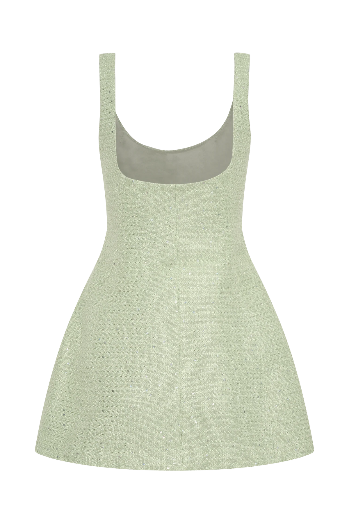 Beth Tweed Mini Dress - Pastel Green