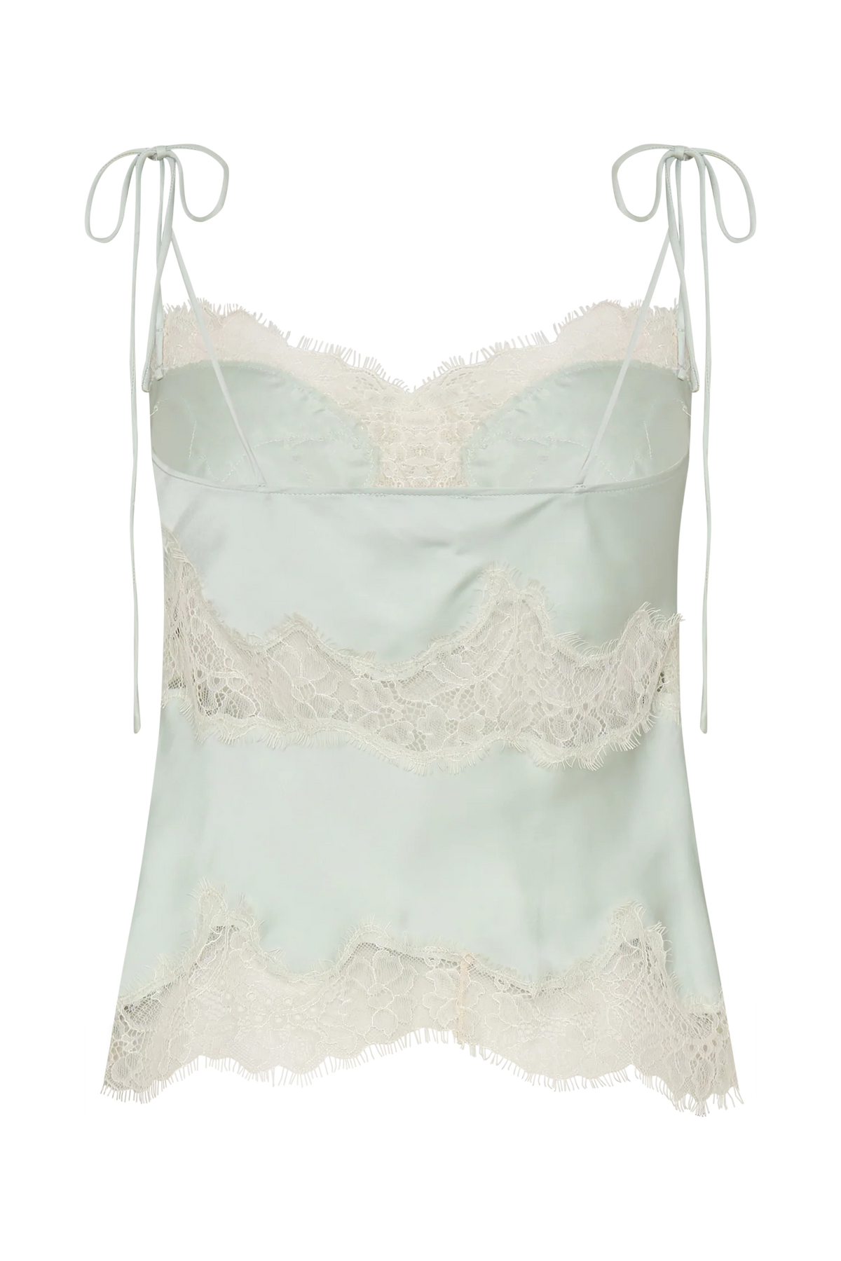 Nina Satin And Lace Camisole - Sage