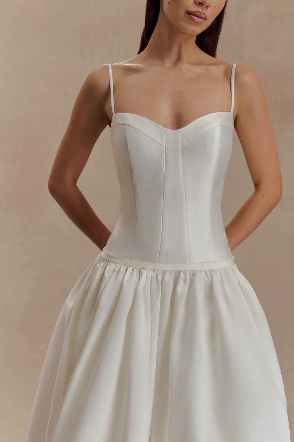 Carol Taffeta Maxi Gown - Ivory