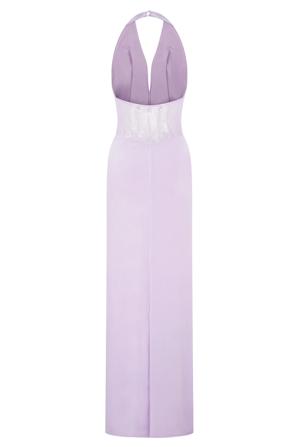 Bonnie Slinky And Lace Maxi Dress - Lilac