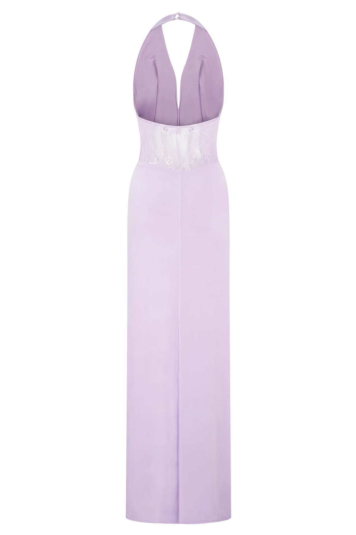 Bonnie Slinky And Lace Maxi Dress - Lilac