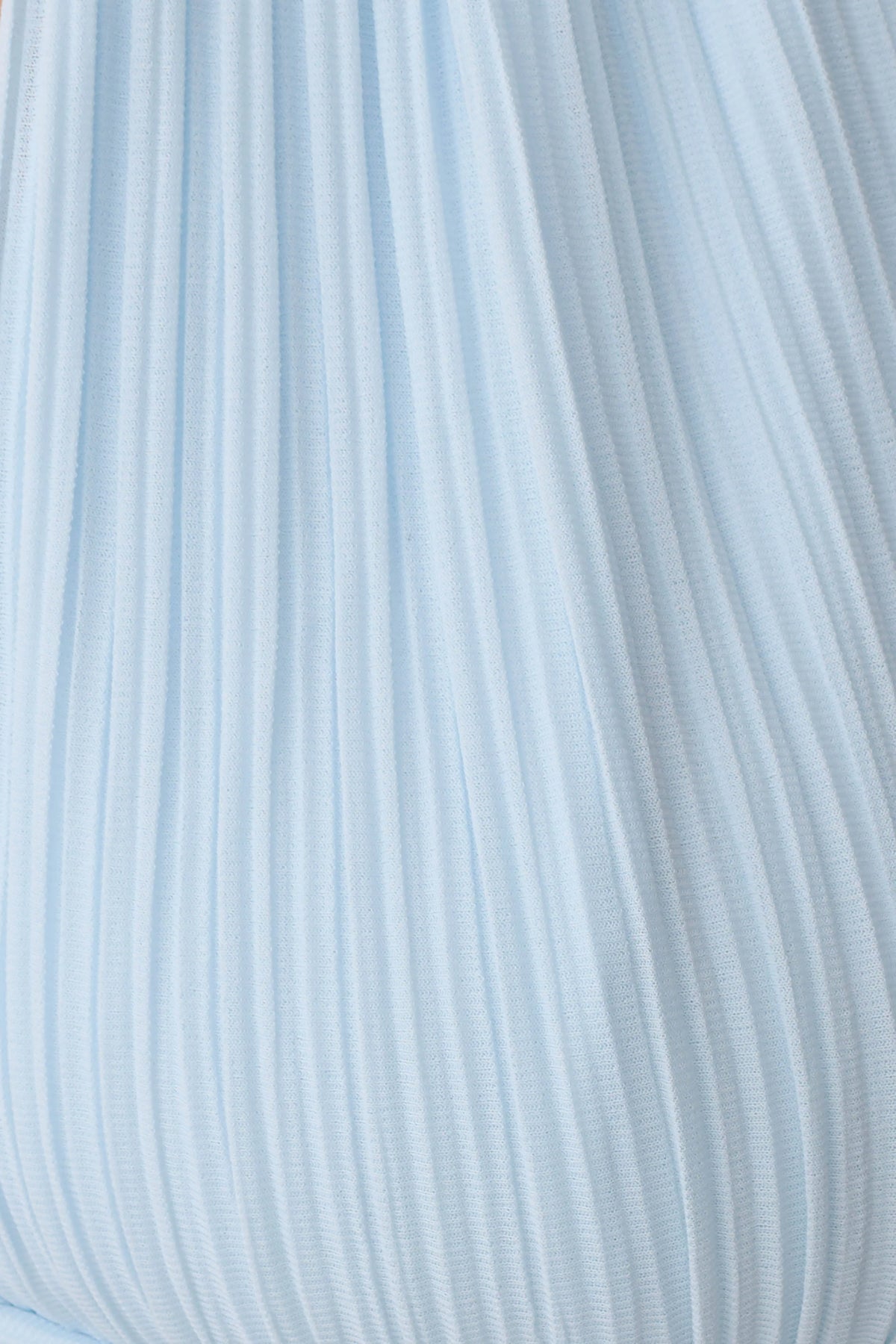 Amaris Sleeveless Plisse Halter Top - Pale Blue