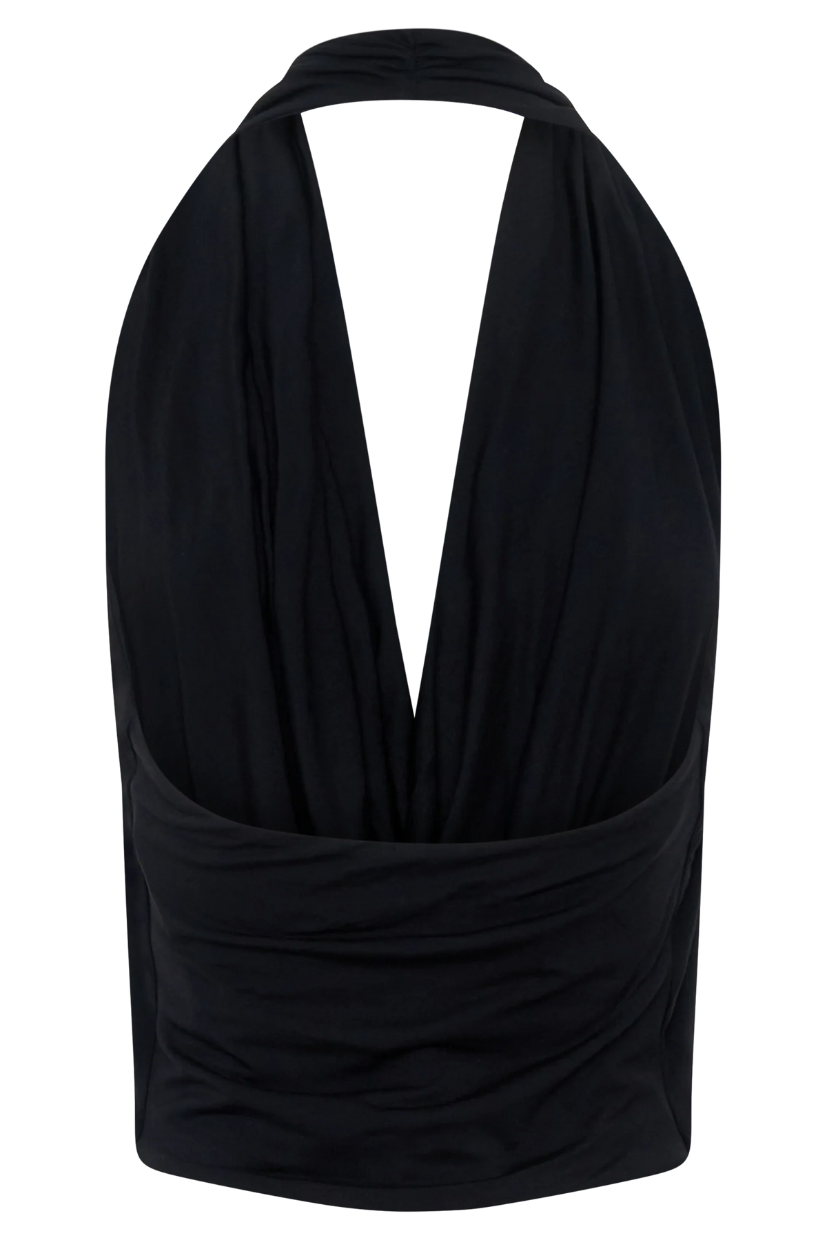 Huyen Cowl Front Modal Top - Black