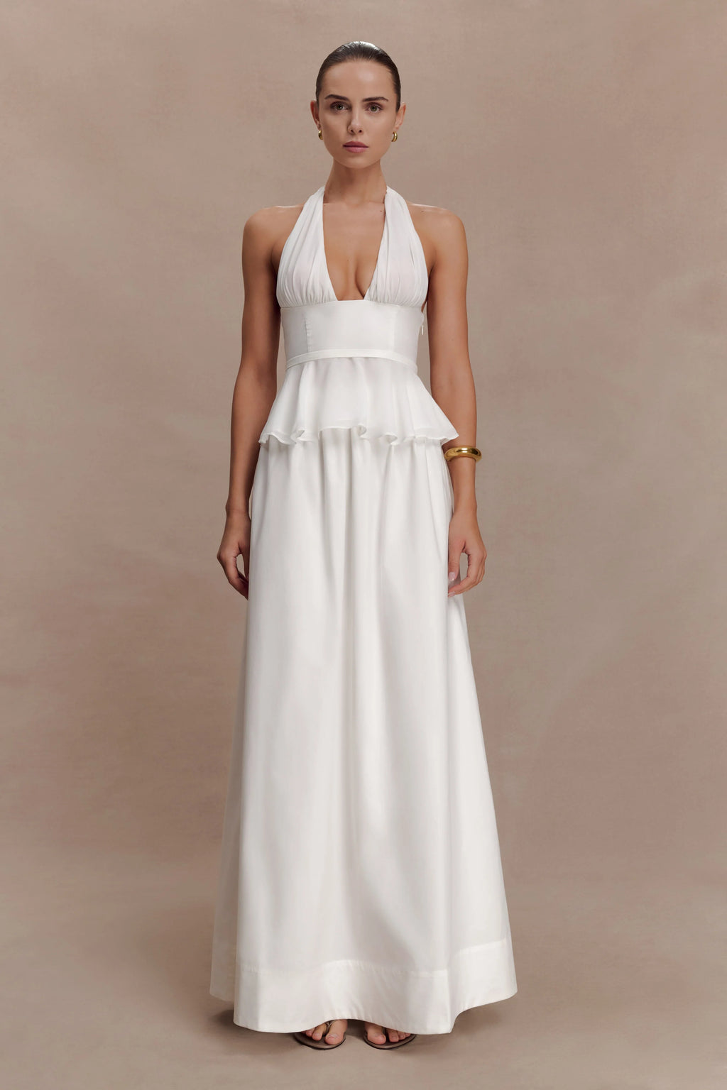 River Halter Neck Sleeveless Top - White