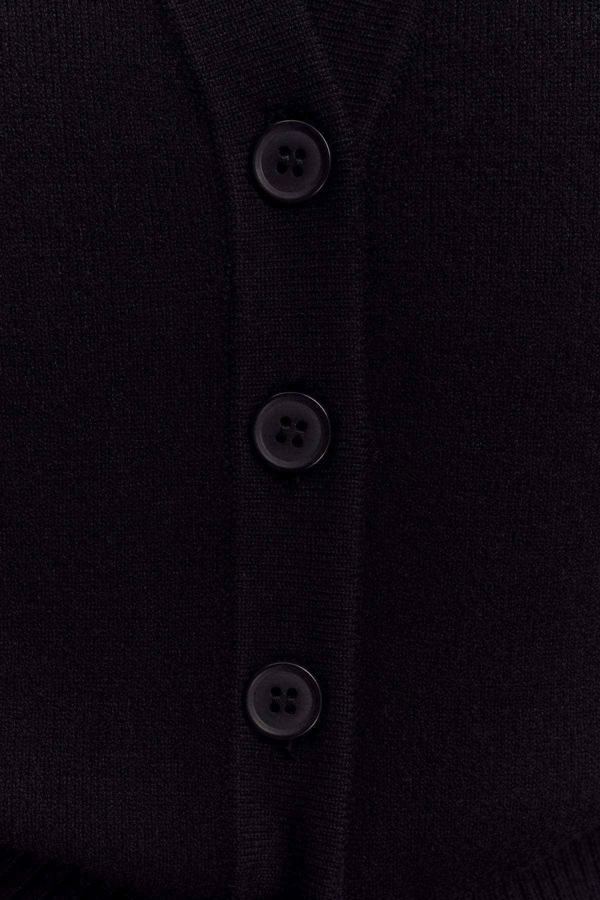 Alexia Buttoned Oversized Cardigan - Black