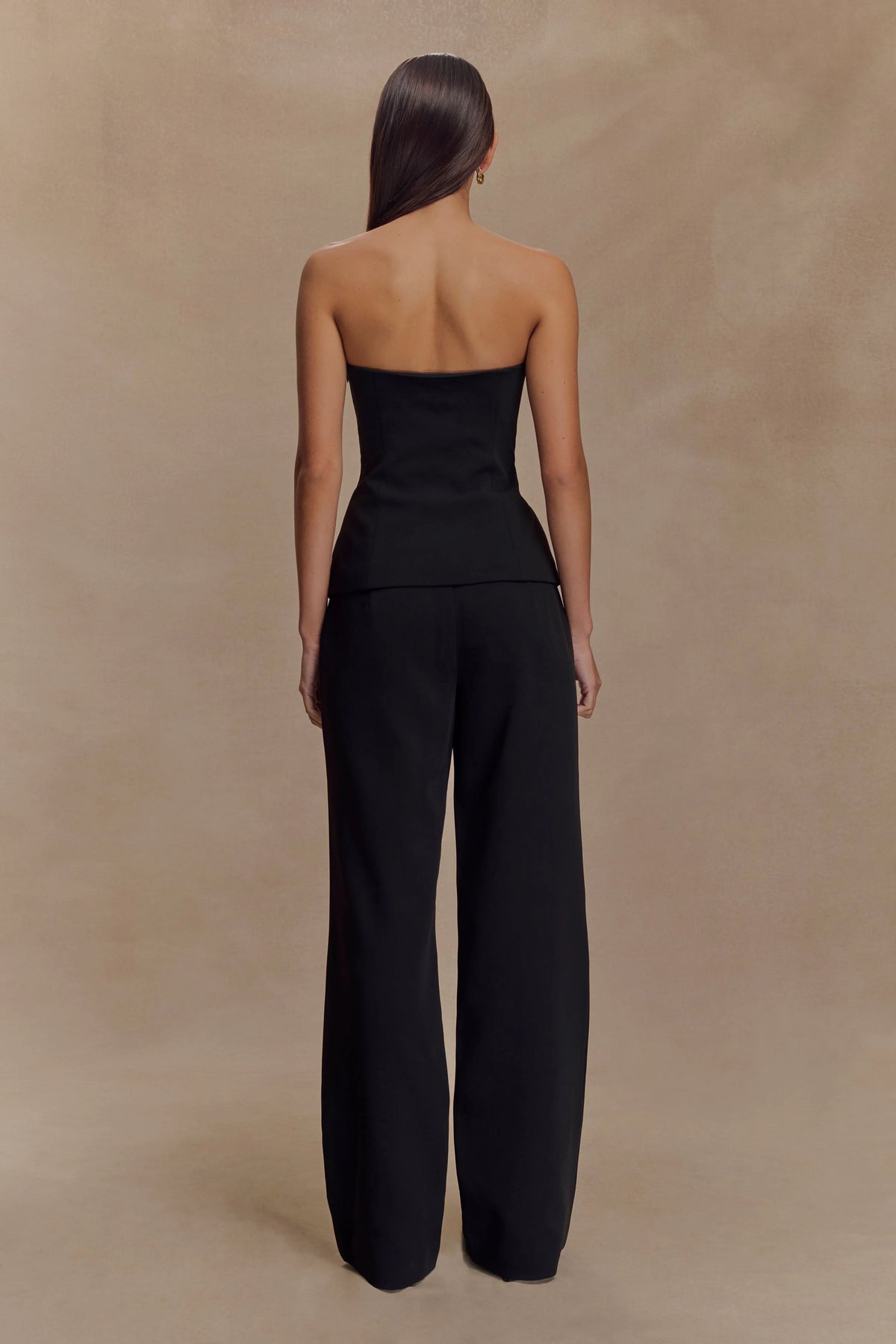 Lindie Straight Leg Suiting Pants - Black