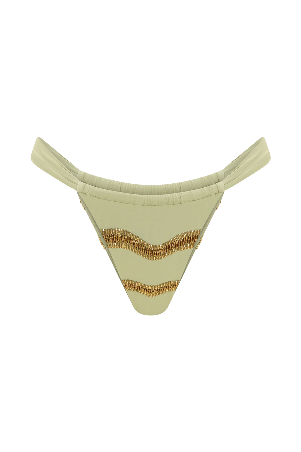 Robyn Beaded Bikini Bottom - Sage