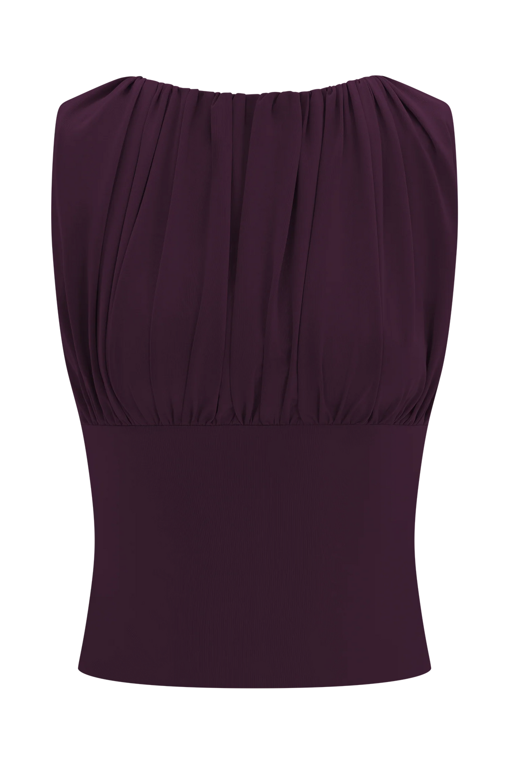 Erina Slinky Open Back Top - Aubergine